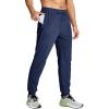 imageMAGCOMSEN Mens Joggers with Zipper Pockets Lightweight Hiking Sweatpants Athletic Pants for Men Running Workout Traning GymNavy