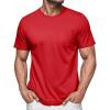 imageMAGCOMSEN Mens Pocket T Shirts Short Sleeve Cotton Moisture Wicking Plain Tshirts Casual Lightweight Summer Basic TeesRedcotton