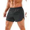 imageMAGCOMSEN Mens Running Shorts Mens 3 Inch Shorts Quick Dry Lightweight for Athleic Workout Gym Sports with Liner PocketDark Grey