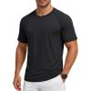 imageMAGCOMSEN Mens Short Sleeve UPF 50 Sun Protection Shirts Quick Dry Athletic TShirt Hiking Running Swimming Rash GuardBlack