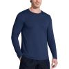 imageMAGCOMSEN Mens UPF 50 Shirts Long Sleeve UV Protection Quick Dry TShirt Rash Guard for Fishing Running BeachNavy