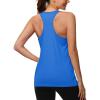 imageMAGCOMSEN Womens Athletic Racerback Tank Tops Quick Dry Racer Back Workout Tanks Moisture Wicking Upf50 Exercise ActiveAzure