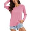 imageMAGCOMSEN Womens Long Sleeve Shirts UPF 50 Workout Tops Sun Protection Athletic Running Swim Rash GuardPink