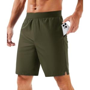 imageMAGCOMSEN Mens Athletic Running Shorts 8quot Quick Dry Lightweight Workout Gym Sports Hiking Shorts UPF 50 with 3 PocketsArmy Green