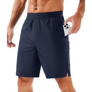 imageMAGCOMSEN Mens Athletic Running Shorts 8quot Quick Dry Lightweight Workout Gym Sports Hiking Shorts UPF 50 with 3 PocketsNavy