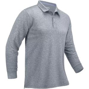 imageMAGCOMSEN Mens Long Sleeve Golf Polo Shirts Collared Athletic Quick Dry Lightweight Work Shirts