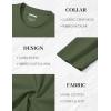 imageMAGCOMSEN Mens Long Sleeve Shirts Cotton Crew Neck T Shirt Solid Casual Shirt Lightweight Work Tee ShirtsArmy Green