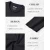 imageMAGCOMSEN Mens Long Sleeve Shirts Cotton Crew Neck T Shirt Solid Casual Shirt Lightweight Work Tee ShirtsBlack