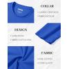 imageMAGCOMSEN Mens Long Sleeve Shirts Cotton Crew Neck T Shirt Solid Casual Shirt Lightweight Work Tee ShirtsBright Blue