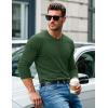 imageMAGCOMSEN Mens Long Sleeve Shirts Cotton Crew Neck T Shirt Solid Casual Shirt Lightweight Work Tee ShirtsDark Green