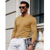 imageMAGCOMSEN Mens Long Sleeve Shirts Cotton Crew Neck T Shirt Solid Casual Shirt Lightweight Work Tee ShirtsEarthy Yellow