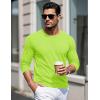 imageMAGCOMSEN Mens Long Sleeve Shirts Cotton Crew Neck T Shirt Solid Casual Shirt Lightweight Work Tee ShirtsFl Green