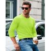 imageMAGCOMSEN Mens Long Sleeve Shirts Cotton Crew Neck T Shirt Solid Casual Shirt Lightweight Work Tee ShirtsFl Green
