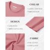imageMAGCOMSEN Mens Long Sleeve Shirts Cotton Crew Neck T Shirt Solid Casual Shirt Lightweight Work Tee ShirtsGrey Pink