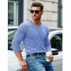 imageMAGCOMSEN Mens Long Sleeve Shirts Cotton Crew Neck T Shirt Solid Casual Shirt Lightweight Work Tee ShirtsLight Blue