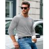 imageMAGCOMSEN Mens Long Sleeve Shirts Cotton Crew Neck T Shirt Solid Casual Shirt Lightweight Work Tee ShirtsLight Heather