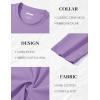 imageMAGCOMSEN Mens Long Sleeve Shirts Cotton Crew Neck T Shirt Solid Casual Shirt Lightweight Work Tee ShirtsLight Purple