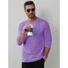 imageMAGCOMSEN Mens Long Sleeve Shirts Cotton Crew Neck T Shirt Solid Casual Shirt Lightweight Work Tee ShirtsLight Purple