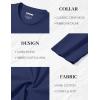 imageMAGCOMSEN Mens Long Sleeve Shirts Cotton Crew Neck T Shirt Solid Casual Shirt Lightweight Work Tee ShirtsNavy