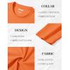 imageMAGCOMSEN Mens Long Sleeve Shirts Cotton Crew Neck T Shirt Solid Casual Shirt Lightweight Work Tee ShirtsOrange