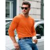 imageMAGCOMSEN Mens Long Sleeve Shirts Cotton Crew Neck T Shirt Solid Casual Shirt Lightweight Work Tee ShirtsOrange