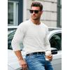 imageMAGCOMSEN Mens Long Sleeve Shirts Cotton Crew Neck T Shirt Solid Casual Shirt Lightweight Work Tee ShirtsWhite