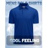 imageMAGCOMSEN Mens Polo Shirts Short Sleeve Golf Quick Dry Collared Moisture Wicking Athletic Performance PolosColor Blue