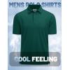 imageMAGCOMSEN Mens Polo Shirts Short Sleeve Golf Quick Dry Collared Moisture Wicking Athletic Performance PolosEmerald Green