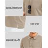 imageMAGCOMSEN Mens Polo Shirts Short Sleeve Golf Quick Dry Collared Moisture Wicking Athletic Performance PolosKhaki