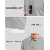 imageMAGCOMSEN Mens Polo Shirts Short Sleeve Golf Quick Dry Collared Moisture Wicking Athletic Performance PolosLight Grey