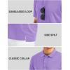 imageMAGCOMSEN Mens Polo Shirts Short Sleeve Golf Quick Dry Collared Moisture Wicking Athletic Performance PolosLight Purple