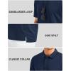 imageMAGCOMSEN Mens Polo Shirts Short Sleeve Golf Quick Dry Collared Moisture Wicking Athletic Performance PolosNavy