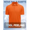 imageMAGCOMSEN Mens Polo Shirts Short Sleeve Golf Quick Dry Collared Moisture Wicking Athletic Performance PolosOrange
