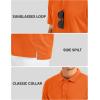 imageMAGCOMSEN Mens Polo Shirts Short Sleeve Golf Quick Dry Collared Moisture Wicking Athletic Performance PolosOrange