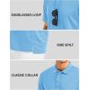 imageMAGCOMSEN Mens Polo Shirts Short Sleeve Golf Quick Dry Collared Moisture Wicking Athletic Performance PolosSky Blue