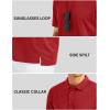 imageMAGCOMSEN Mens Polo Shirts Short Sleeve Golf Quick Dry Collared Moisture Wicking Athletic Performance PolosTrue Red