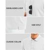 imageMAGCOMSEN Mens Polo Shirts Short Sleeve Golf Quick Dry Collared Moisture Wicking Athletic Performance PolosWhite
