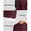 imageMAGCOMSEN Mens Polo Shirts Short Sleeve Golf Quick Dry Collared Moisture Wicking Athletic Performance PolosWine Red