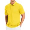 imageMAGCOMSEN Mens Polo Shirts Short Sleeve Golf Quick Dry Collared Moisture Wicking Athletic Performance PolosYellow