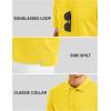 imageMAGCOMSEN Mens Polo Shirts Short Sleeve Golf Quick Dry Collared Moisture Wicking Athletic Performance PolosYellow