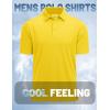 imageMAGCOMSEN Mens Polo Shirts Short Sleeve Golf Quick Dry Collared Moisture Wicking Athletic Performance PolosYellow