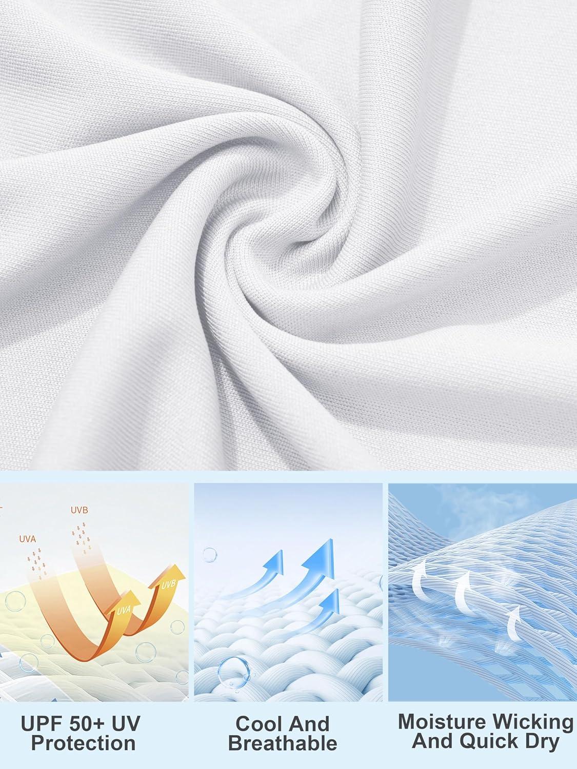 imageMAGCOMSEN Women Workout Short Sleeve Tops UPF 50 Sun T Shirt Quick Dry Moisture Wicking Shirts for Yoga Running HikingWhite