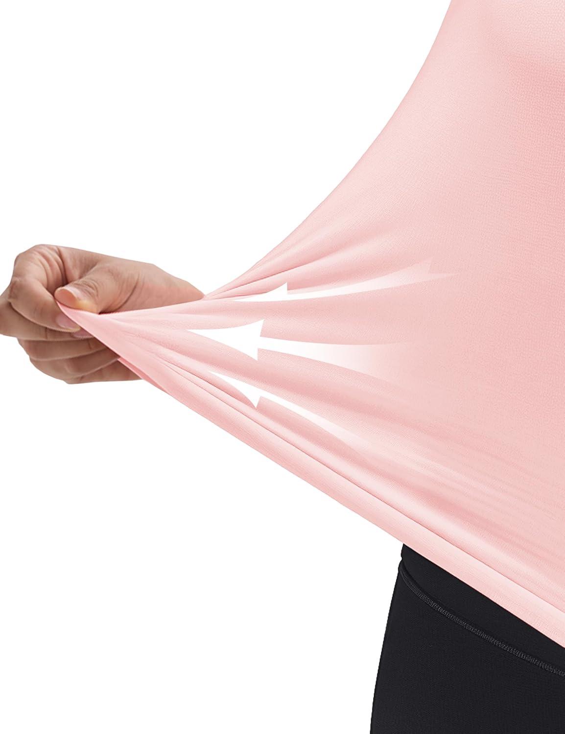 imageMAGCOMSEN Womens Crop Tank Tops Workout Sleeveless Shirts Loose Fit Gym Yoga Top with Side SlitsLight Pink