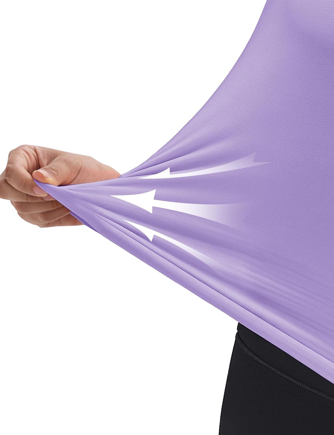 imageMAGCOMSEN Womens Crop Tank Tops Workout Sleeveless Shirts Loose Fit Gym Yoga Top with Side SlitsTaro Purple