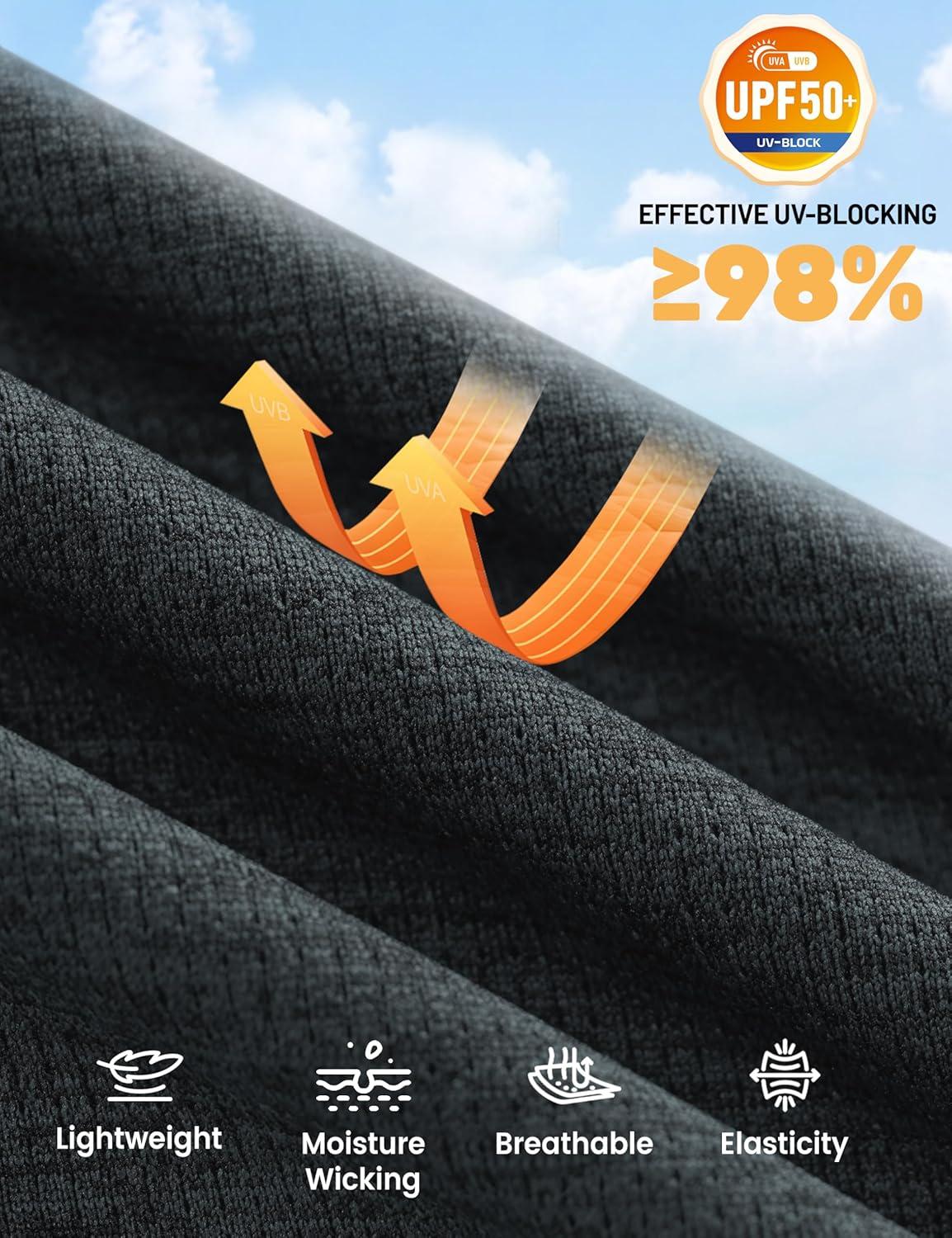 imageMAGCOMSEN Womens UPF 50 Athletic Jackets Full Zip Lightweight Workout Jacket SPF Sun Protection Shirts Hiking RunningBlack