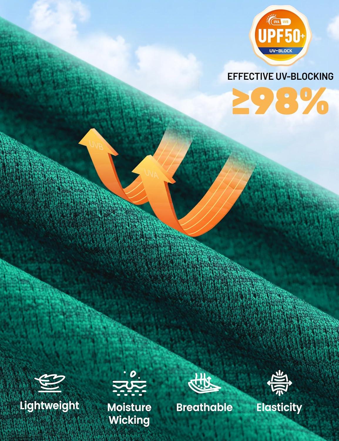 imageMAGCOMSEN Womens UPF 50 Athletic Jackets Full Zip Lightweight Workout Jacket SPF Sun Protection Shirts Hiking RunningGreen