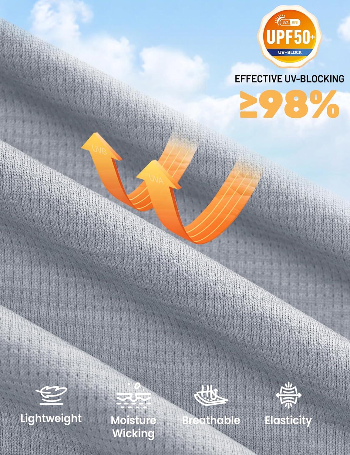 imageMAGCOMSEN Womens UPF 50 Athletic Jackets Full Zip Lightweight Workout Jacket SPF Sun Protection Shirts Hiking RunningLtgray