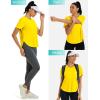 imageMAGCOMSEN Women Workout Short Sleeve Tops UPF 50 Sun T Shirt Quick Dry Moisture Wicking Shirts for Yoga Running HikingBright Yellow