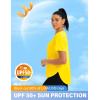 imageMAGCOMSEN Women Workout Short Sleeve Tops UPF 50 Sun T Shirt Quick Dry Moisture Wicking Shirts for Yoga Running HikingBright Yellow