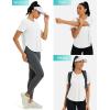 imageMAGCOMSEN Women Workout Short Sleeve Tops UPF 50 Sun T Shirt Quick Dry Moisture Wicking Shirts for Yoga Running HikingWhite